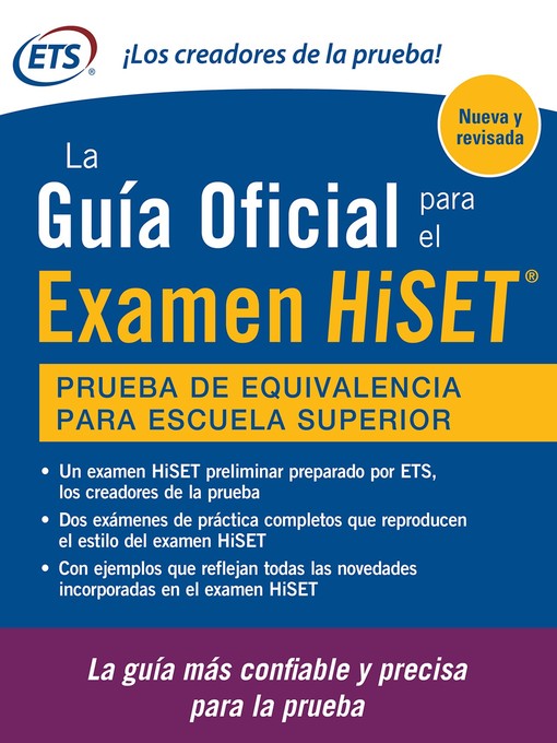 Title details for Guia Oficial De Examen HiSET by Educational Testing Service - Available